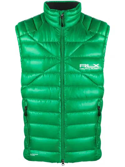 Polo Ralph Lauren Rlx Ralph Lauren Water-repellent Down Gilet In Green