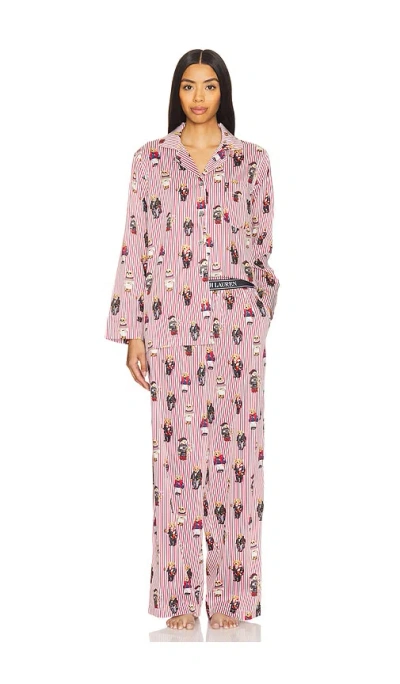 Polo Ralph Lauren Madison Pajama Set In Bear Red