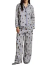 Polo Ralph Lauren Madison Pajama Set In Snowfall Blue In Gray