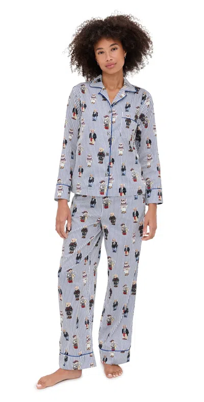 POLO RALPH LAUREN MADISON PJ SET SNOWFALL BLUE