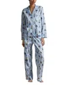Polo Ralph Lauren Bear Woven Pajama Set In Oxford Blue