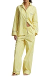 Polo Ralph Lauren Madison Stripe Cotton Pajamas In Lemon Zest