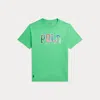 Polo Ralph Lauren Madras-logo Cotton Jersey Tee In Plato Green