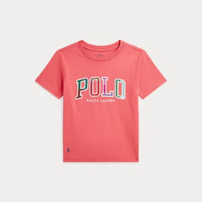 POLO RALPH LAUREN MADRAS-LOGO COTTON JERSEY TEE