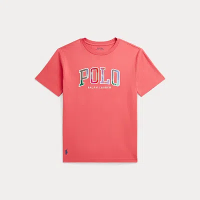 POLO RALPH LAUREN MADRAS-LOGO COTTON JERSEY TEE
