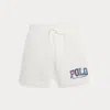 Polo Ralph Lauren Toddler And Little Boys Madras-logo Fleece Short In Nevis