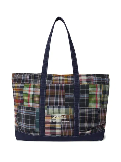 Polo Ralph Lauren Madras Patchwork Tote Bag In Multi