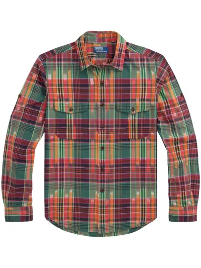 Polo Ralph Lauren Madras Shirt In Green