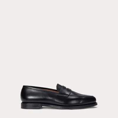 Polo Ralph Lauren Maestra Calfskin Penny Loafer In Black