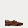 Polo Ralph Lauren Maestra Calfskin Penny Loafer In Dark Brown