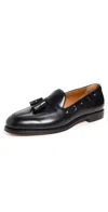 Polo Ralph Lauren Maestra Leather Tassle Loafers Black In Black