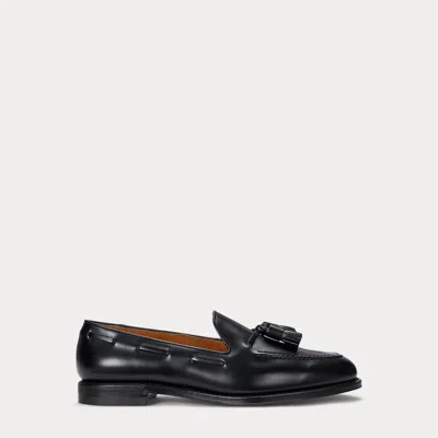 Polo Ralph Lauren Maestra Tassel Calfskin Loafer In Black
