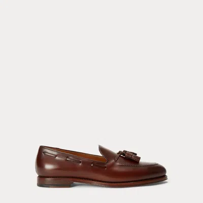 Polo Ralph Lauren Maestra Tassel Calfskin Loafer In Dark Brown