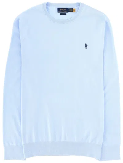 Polo Ralph Lauren Long Sleeves Round Neck Classic Sweater In Blue