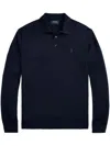 Polo Ralph Lauren Tailored Wool Pullover With Classic Polo Collar In Blue
