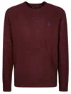 Polo Ralph Lauren Ralph Lauren Cable Knit Jumper Burgundy In Bordeaux