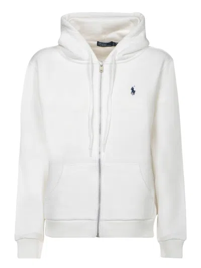POLO RALPH LAUREN POLO RALPH LAUREN WHITE COTTON SWEATSHIRT