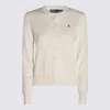 Polo Ralph Lauren Womens Round-neck Two-welt-pockets Cotton Cardigan White In Collection Cream
