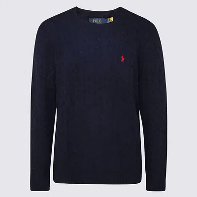 POLO RALPH LAUREN POLO RALPH LAUREN DARK BLUE WOOL KNITWEAR