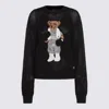 Polo Ralph Lauren 'polo Bear' Openwork Sweater In Black