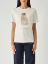 Polo Ralph Lauren Polo Bear White Cotton Jersey T-shirt In White