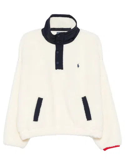 Polo Ralph Lauren Maglione In Maglia Multicolore Color Crema Clubhouse In White