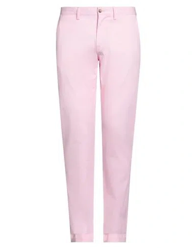 Polo Ralph Lauren Man Pants Pink Size 31w-34l Cotton, Elastane