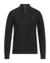 Polo Ralph Lauren Long Sleeve Polo Shirt In Black