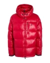 Polo Ralph Lauren Quilted Hooded Bomber Jacket With Zippered Pocket In Red