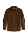 Polo Ralph Lauren Wide Wale Corduroy Sport Shirt In Brown