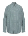 Polo Ralph Lauren Man Shirt Green Size Xl Cotton, Elastane