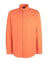 Polo Ralph Lauren Man Shirt Orange Size L Cotton