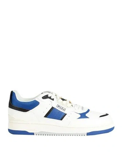 Polo Ralph Lauren Masters Sport Leather Trainer White Blue