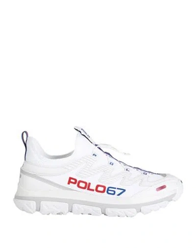 Polo Ralph Lauren Man Sneakers White Size 9 Textile Fibers