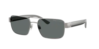Polo Ralph Lauren Man Sunglass Ph3161 In Polar Dark Grey