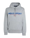 Polo Ralph Lauren Polo Sport Ralph Lauren Man Sweatshirt Grey Size Xs Cotton, Recycled Polyester In Sapphire Star/white