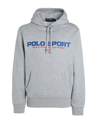 Polo Ralph Lauren Polo Sport Ralph Lauren Man Sweatshirt Grey Size Xs Cotton, Recycled Polyester In Sapphire Star/white