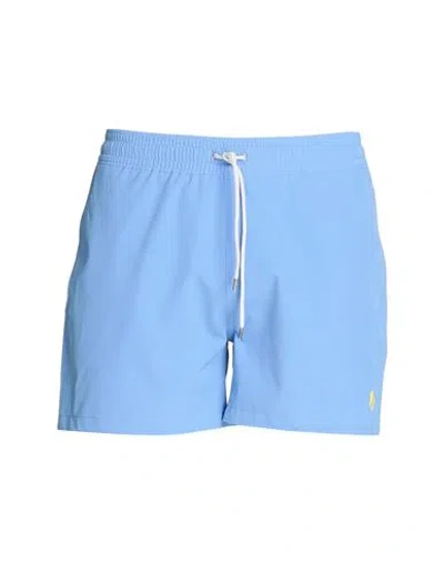 Polo Ralph Lauren Man Swim Trunks Light Blue Size S Recycled Polyester, Elastane In Blue