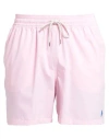 Polo Ralph Lauren 5.5-inch Traveler Swim Trunk Man Swim Trunks Light Pink Size M Recycled Polyester, In Pink