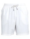 Polo Ralph Lauren Mens Drawstring Two-slip-pockets Linen Shorts Deckwash White In White