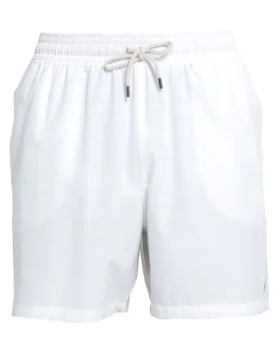 POLO RALPH LAUREN POLO RALPH LAUREN MAN SWIM TRUNKS WHITE SIZE L RECYCLED POLYESTER, ELASTANE