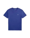 Polo Ralph Lauren Custom Slim Fit Jersey Crewneck T-shirt Man T-shirt Blue Size Xxl Cotton In Blue