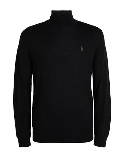 Polo Ralph Lauren Wool And Cashmere Sweater With Frontal Logo In Black