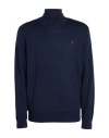 Polo Ralph Lauren Long Sleeve Turtle Neck Pullover In Navy Blue