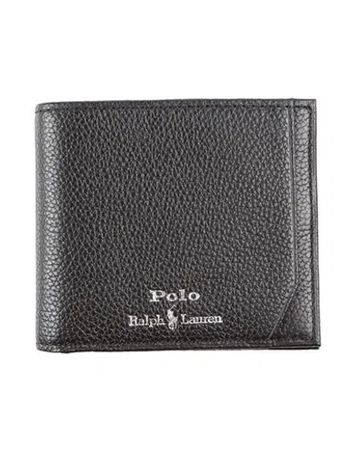 Polo Ralph Lauren Man Wallet Black Size - Cow Leather