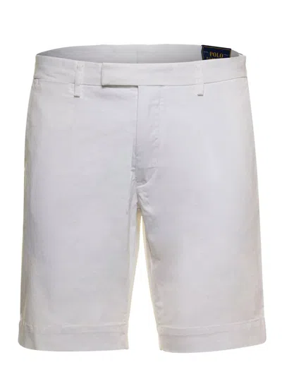 Polo Ralph Lauren Man's White Cotton Bermuda Shorts