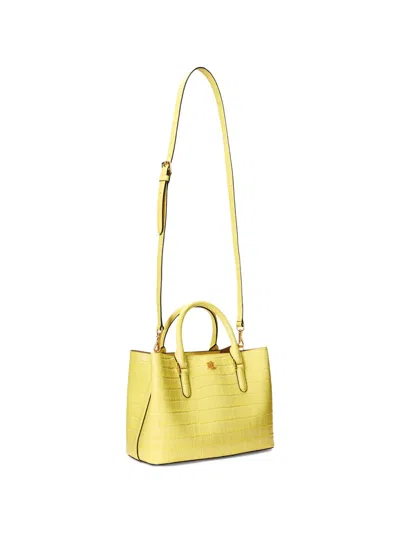 Polo Ralph Lauren Marcy Satchel Bag In Yellow