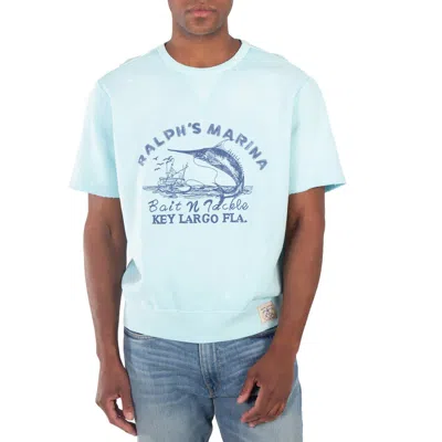 Polo Ralph Lauren Marina Short-sleeve Graphic Sweatshirt In Blue