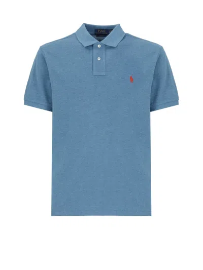 Polo Ralph Lauren Marine Heather T-shirts And Polos In Blue