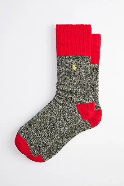 Polo Ralph Lauren Marled Boot Sock In Red, Men's At Urban Outfitters